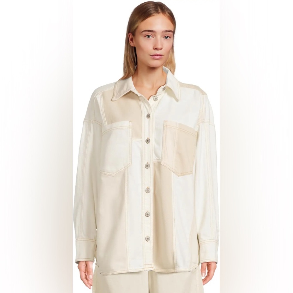 Oversized XS | Free People | Ivory Mountain Roads Shirt